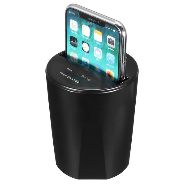 10W Car Wireless Charger Cup With USB Output