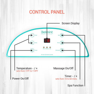 Belmint Foot Spa Bath Massager with Heat, Foot Soaking Tub Features, Bubbles and LCD Screen