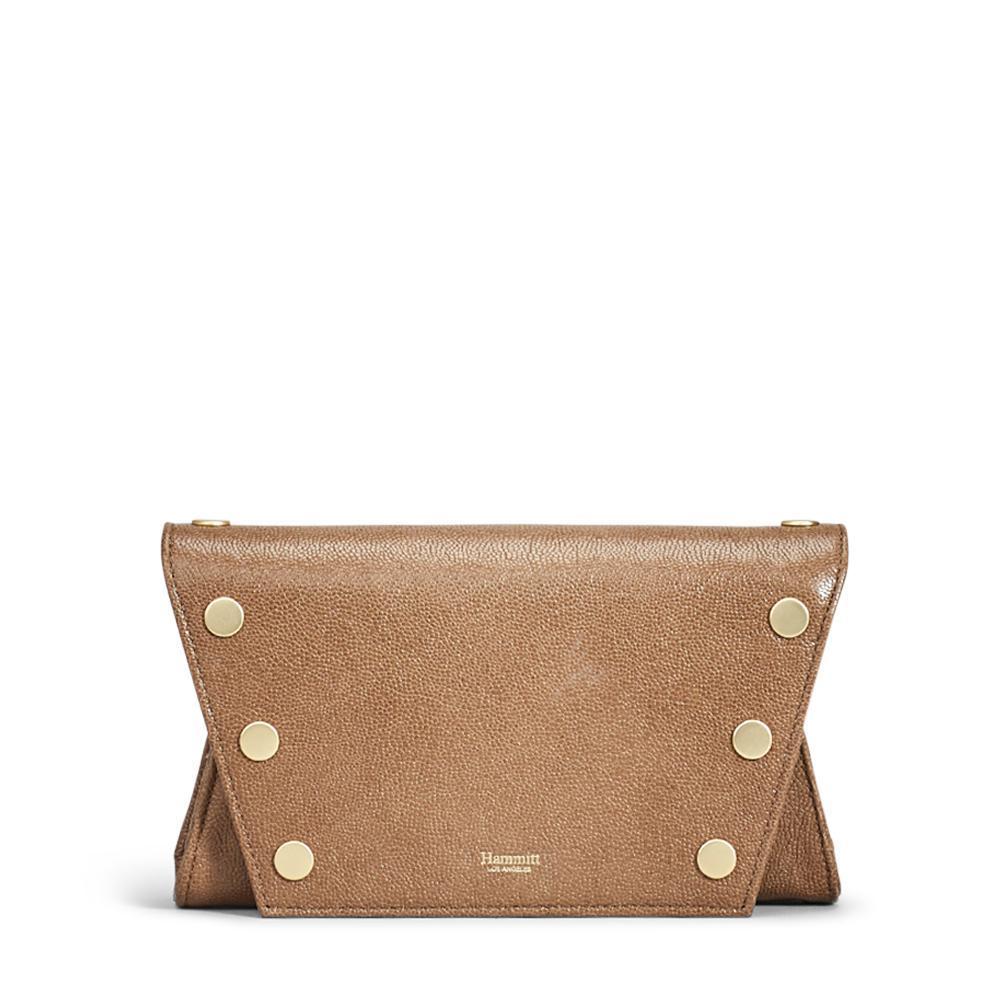 Hammitt Roger Pine Cone Brushed Gold Small Clutch