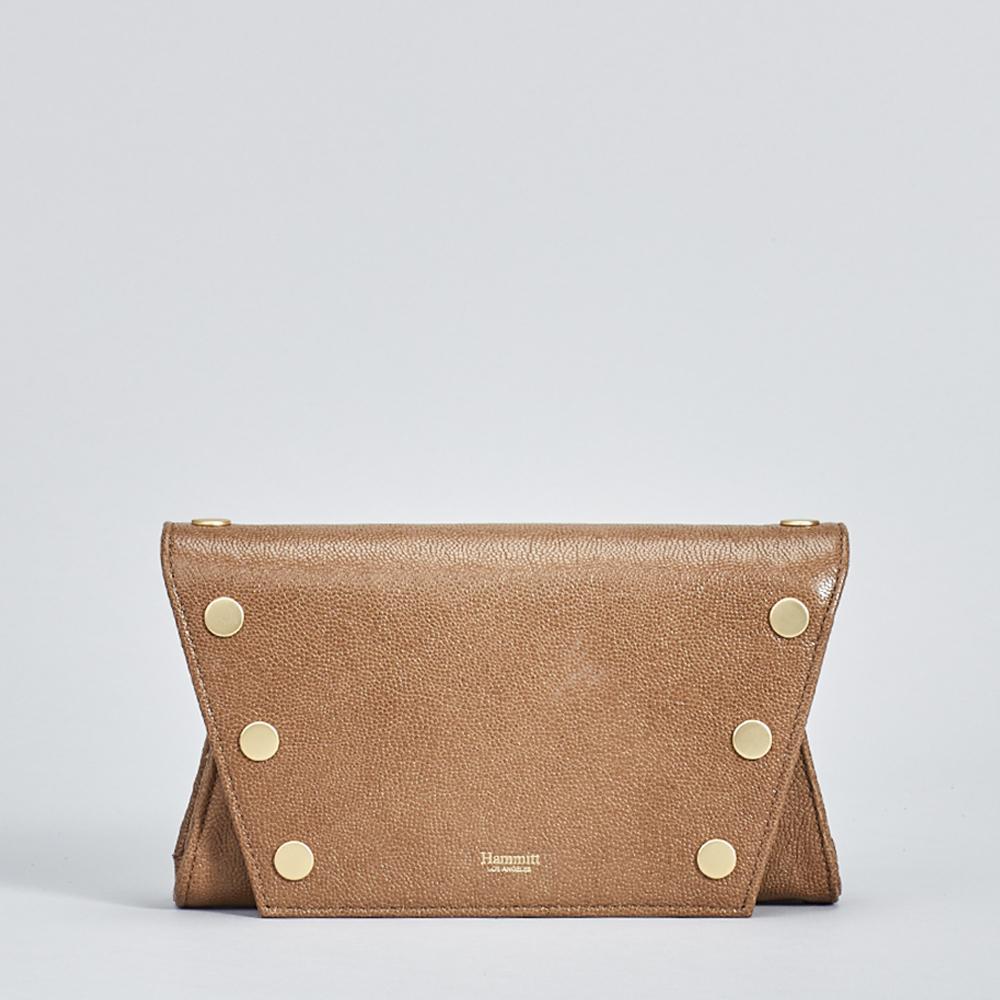 Hammitt Roger Pine Cone Brushed Gold Small Clutch