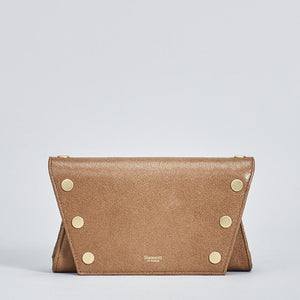Hammitt Roger Pine Cone Brushed Gold Small Clutch