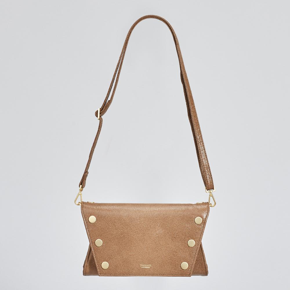 Hammitt Roger Pine Cone Brushed Gold Small Clutch