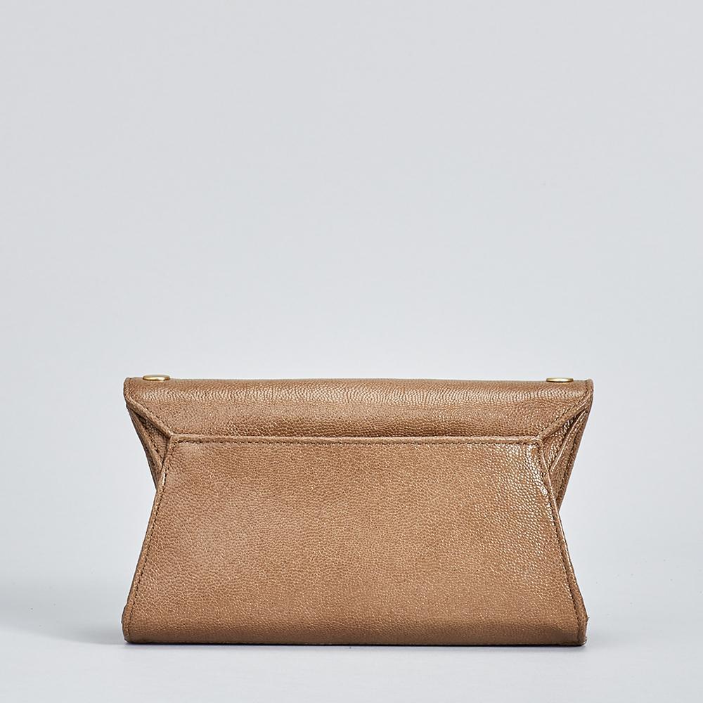 Hammitt Roger Pine Cone Brushed Gold Small Clutch
