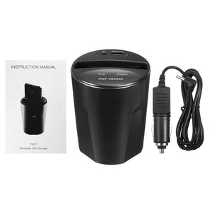 10W Car Wireless Charger Cup With USB Output